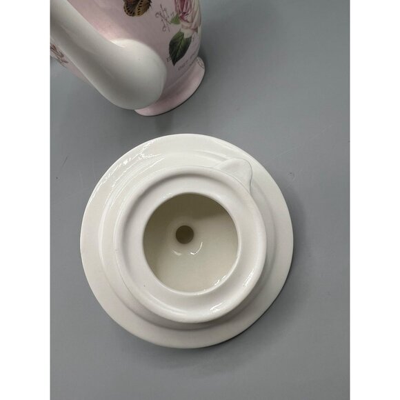 Gracie China Stechcol 4-Cup Teapot In Pink & White With Rose & Travel Design - Picture 10 of 13